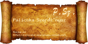 Palicska Szerénusz névjegykártya